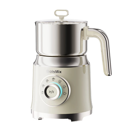 BioloMix 7 in 1 Steamer, montalatte elettrico staccabile, schiumatore automatico caldo/freddo per caffè e cioccolata calda, lavabile in lavastoviglie