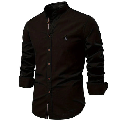 Camicia da uomo primavera-estate, nuova e alla moda, in cotone e lino, casual, stile giapponese, a maniche lunghe