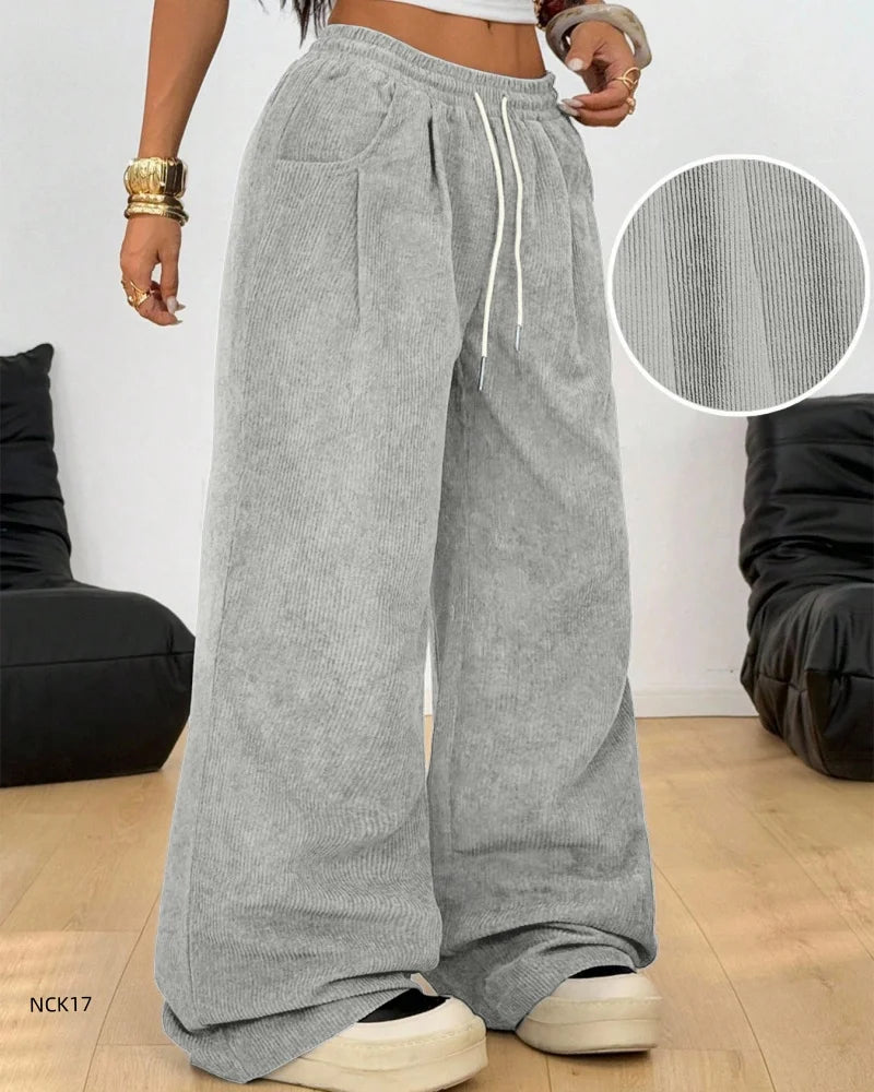 Women's High Waist  Sweatpants Casual Loose Joggers Classic Baggy Streetwear Sport Dance Y2K Wide-leg Drawstring Pants