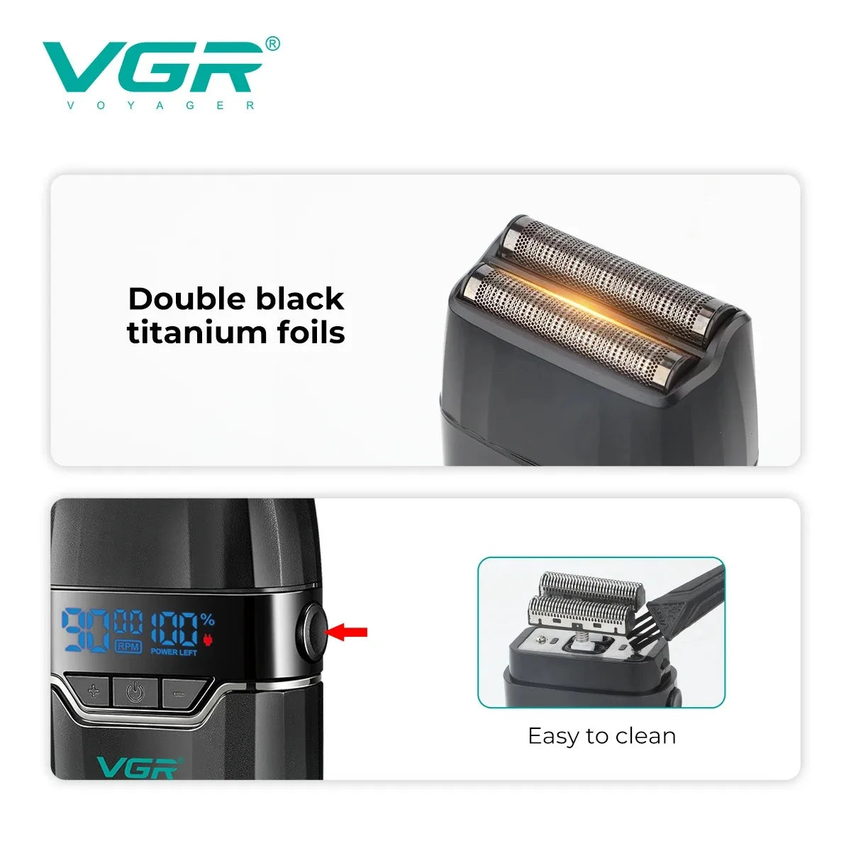VGR Hair Clipper Professional Hair Cut Machine Face Shaver Barber Clippers Beard Trimmer Metal Trimmer for Men V-003 V-906 V-308