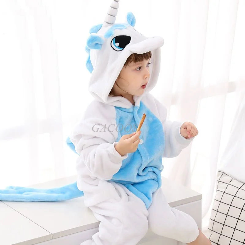 Set di pigiami Kigurumi per bambini e bambine, pigiami panda unicorno per donne, pigiami pigiama tutina gatto per adulti, pigiami invernali caldi per bambini