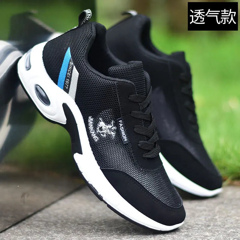 Scarpe da ginnastica da uomo di marca con ammortizzazione ad aria, scarpe da corsa da uomo con plateau, modello 2023, scarpe vulcanizzate in pelle traspirante, zapatos de hombre