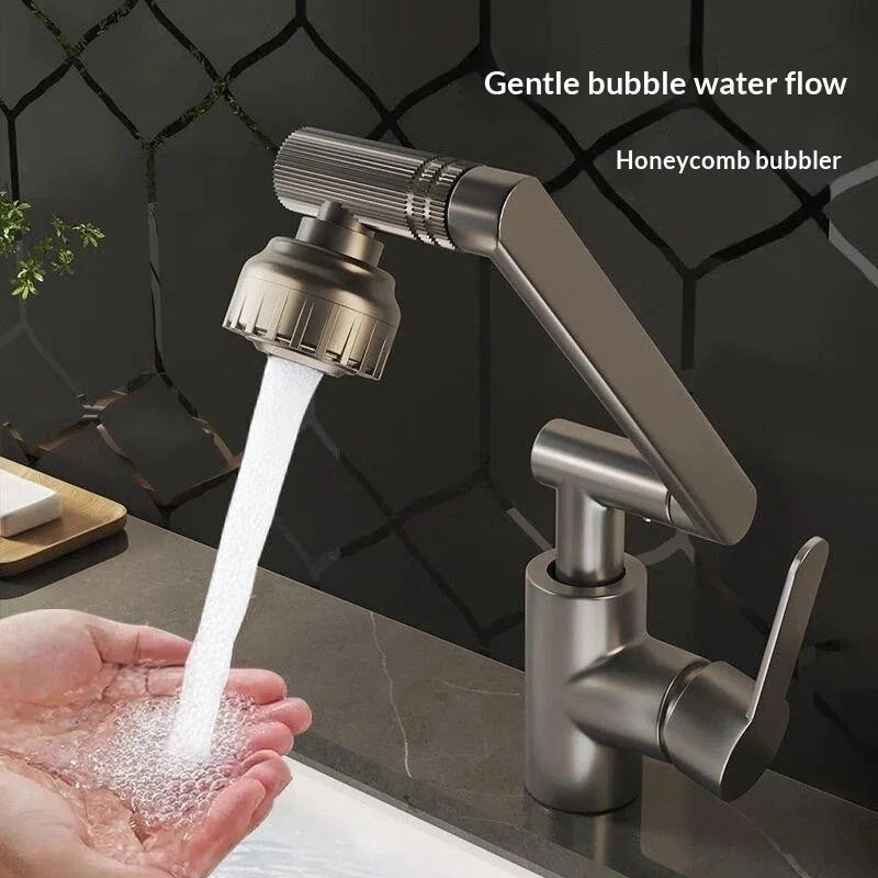Universal Dual-Function Robotic Arm Kitchen Sink Faucet Hot/Cold Water Mixing Valve Bathroom Basin Tap