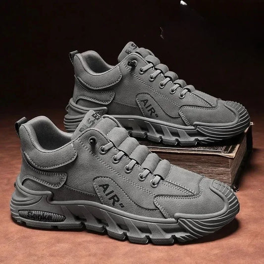 Scarpe casual da uomo autunno 2025, nere, semplici, traspiranti, scarpe da skate, comode e resistenti, scarpe da jogging in EVA.