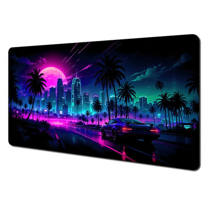 Ukiyo-e style sports cars and fantastical landscape large Mouse Pad Desk Mat pc accessories Gaming pad office rug Mouse carpet