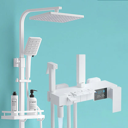 Piano Digital Display Thermostatic Bathroom Shower Set Hot Cold Brass Bathroom Faucets Accessories Digital Piano Shower System