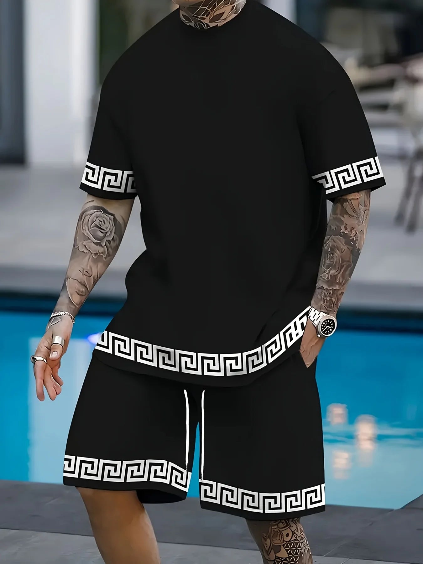 Completo da uomo estate 2025, maglietta a maniche corte e pantaloncini stampati in 3D, t-shirt casual estiva da uomo per tutti i giorni, moda casual da esterno