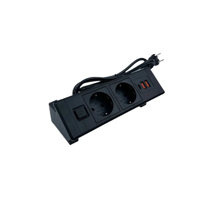 FUNAYA Built-in Desktop Hidden Socket EU KR Concealed Sockets with USB Type-c Power Electric AC Vertical Outlets for Furniture