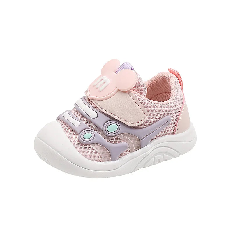 Scarpe da ginnastica per neonati, primavera autunno, scarpe morbide e traspiranti per i primi passi, scarpe flessibili per bambini e bambine da passeggio all'aperto.
