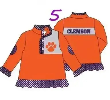 Uniformi scolastiche casual personalizzate all'ingrosso per bambini e bambine, top a maniche lunghe per neonati, abbigliamento primaverile e autunnale