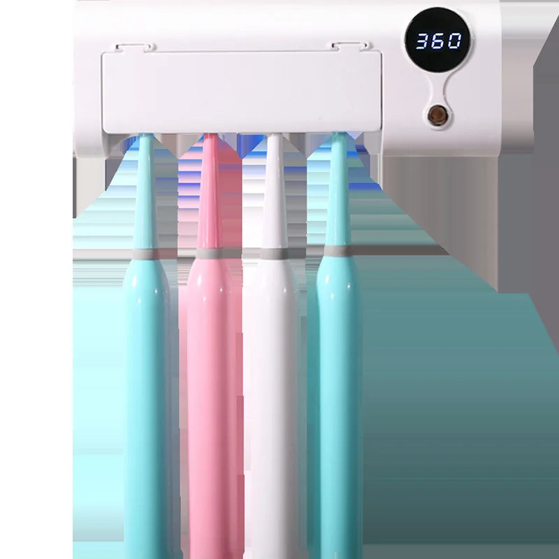 Multifunctional UV rechargable Toothbrush sterilizer holder portable for electric toothbrushes disinfection drying