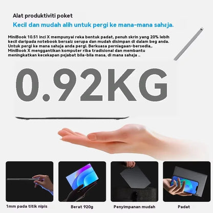 CHUWI MiniBook X Laptop 2-in-1 Intel N150 (fino a 3,6 GHz) 512 GB ROM 16 GB LPDDR5 Display IPS 2K FHD da 10,51" Windows 11