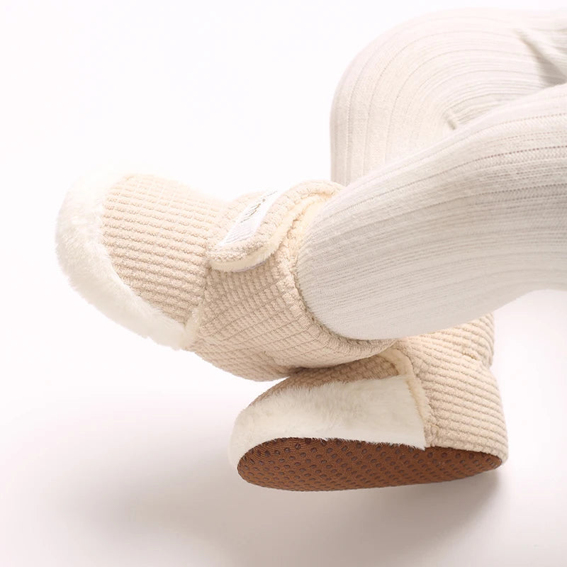 Scarpine invernali per neonati 0-1 anno, modello Color Blocking, stivali alla moda per bambini e bambine, in cotone, con suola morbida antiscivolo, calde, primi passi per neonati e bambini piccoli.