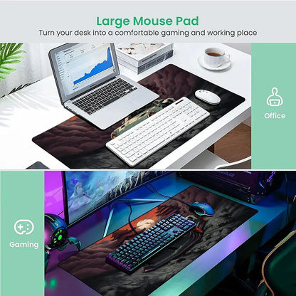 Ukiyo-e style sports cars and fantastical landscape large Mouse Pad Desk Mat pc accessories Gaming pad office rug Mouse carpet