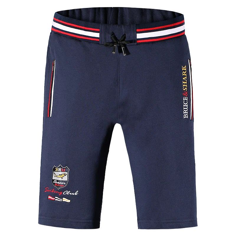 Nuovi pantaloncini estivi da uomo con elastico in vita, sportivi Bruce&Shark, casual, alla moda, da palestra, traspiranti, per fitness e jogging, taglie forti.