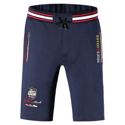 Nuovi pantaloncini estivi da uomo con elastico in vita, sportivi Bruce&Shark, casual, alla moda, da palestra, traspiranti, per fitness e jogging, taglie forti.