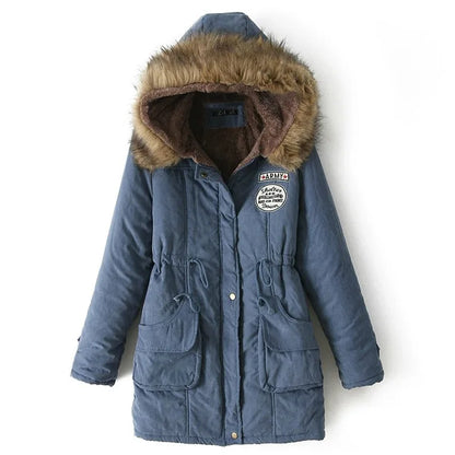 Johnature New Parkas Female Women Winter Hooded Coat Thickening Cotton Winter Jacket Womens Warm Parkas for Women Winter