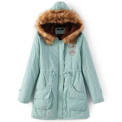 Johnature New Parkas Female Women Winter Hooded Coat Thickening Cotton Winter Jacket Womens Warm Parkas for Women Winter