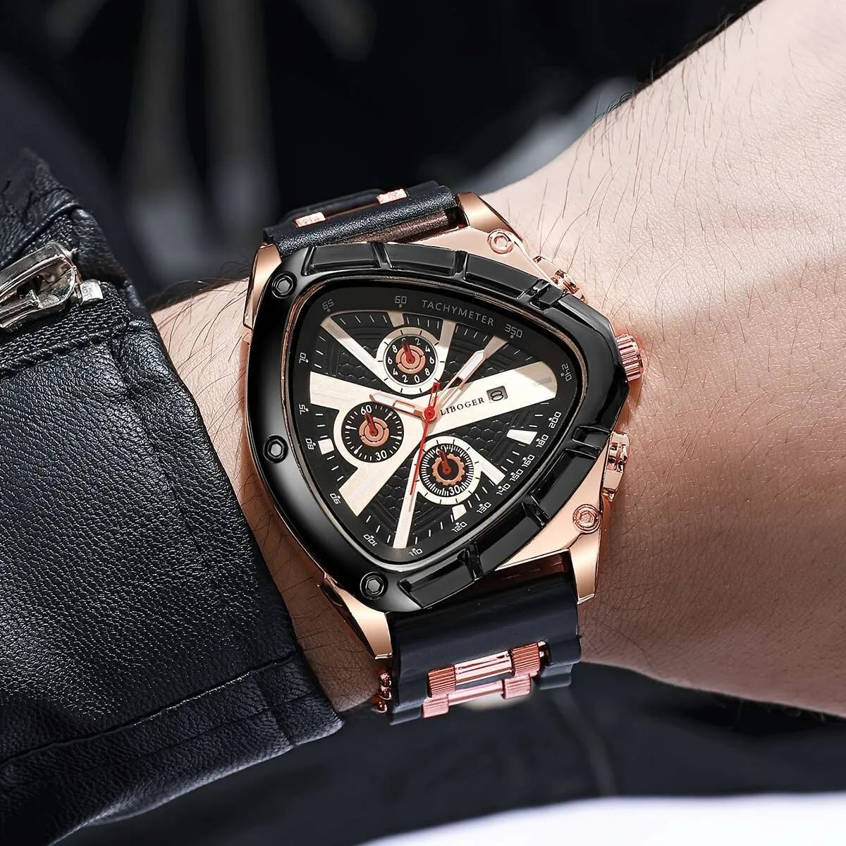 Orologio sportivo da uomo unico, cinturino in silicone di alta qualità, orologio al quarzo con datario automatico, nuovo design, orologio da polso di tendenza, regalo per lui