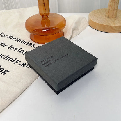 Semplice portagioie per orecchini, anelli, bracciali e collane, in carta grigia e nera, espositore per gioielli, scatola organizer per gioielli.