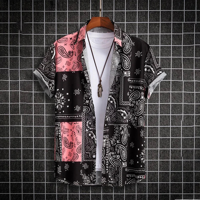 Camicia estiva con stampa floreale 3D graffiti, moda casual, business, camicia hawaiana, uomo, donna, camicia con bottoni, Ropa De Hombre