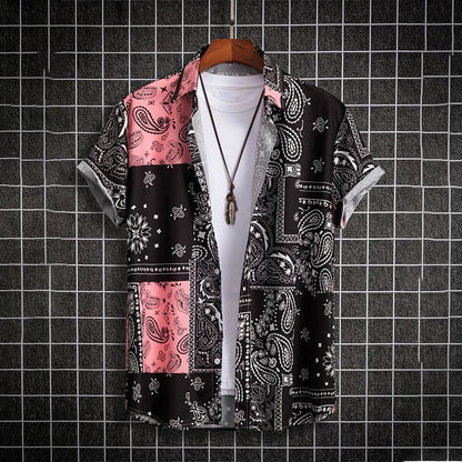 Camicia estiva con stampa floreale 3D graffiti, moda casual, business, camicia hawaiana, uomo, donna, camicia con bottoni, Ropa De Hombre