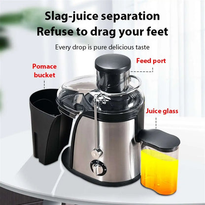 Estrattore di succo da 400 W, motore da 22000 giri/min con tramoggia larga 3" per frutta/verdura intera, spremiagrumi a 2 velocità, design facile da pulire