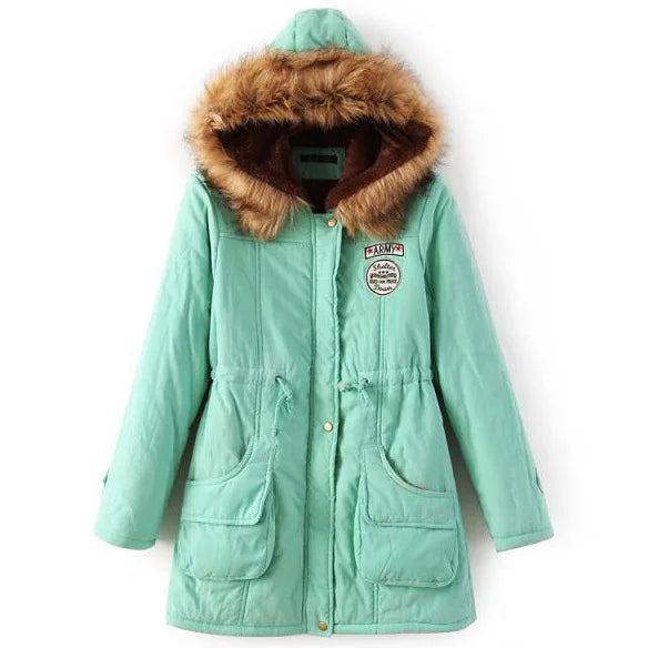 Johnature New Parkas Female Women Winter Hooded Coat Thickening Cotton Winter Jacket Womens Warm Parkas for Women Winter