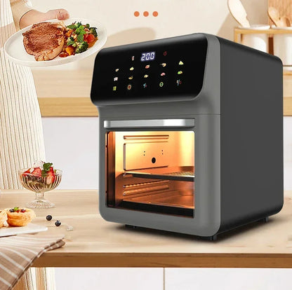 Nuovo mini forno elettrico domestico da 220 V con vaporiera e microonde, macchina monoblocco per cuocere, arrostire e cuocere a vapore.