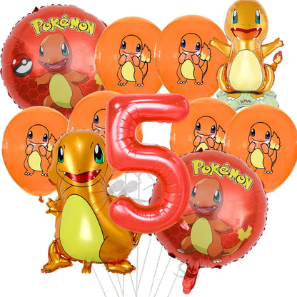 Palloncino Pikachu Pokemon per feste di compleanno da 1 a 9 anni, decorazione per feste a tema Pokemon e Squirtle, palloncino in alluminio per baby shower, bomboniere a tema Pikachu.
