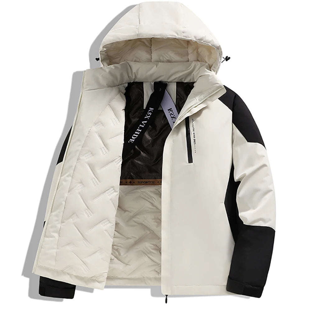 Giacca invernale da uomo di grandi dimensioni, impermeabile e imbottita in cotone, taglie dalla S alla 6XL, con imbottitura in cotone grafene spessa e calda.