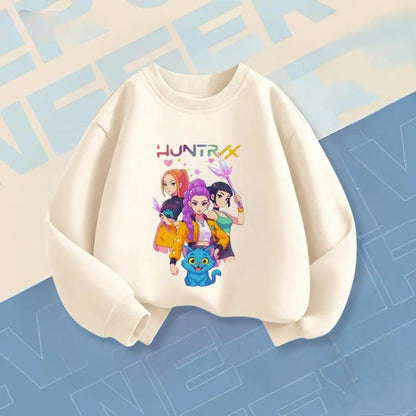 Felpe alla moda KPop Demon Hunters per bambini e bambine dai 6 mesi ai 7 anni, a maniche lunghe, con scollo a O, abbigliamento per bambini
