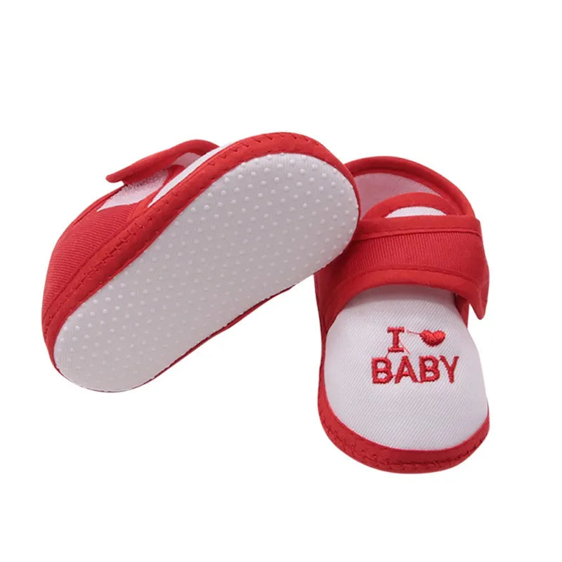 Scarpe per neonati, maschietti e femminucce, casual, antiscivolo, da ginnastica, per bambini piccoli, con motivo classico a lettere, suola morbida, primi passi, per neonati