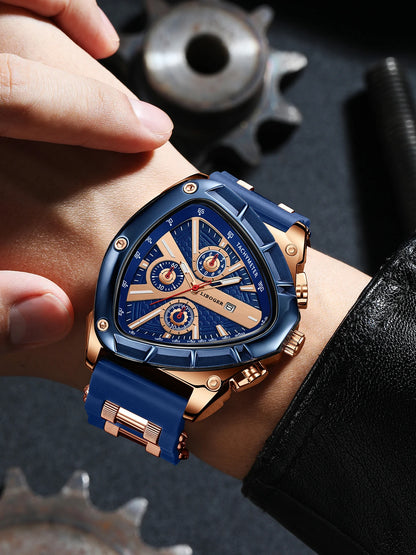 Orologio sportivo da uomo unico, cinturino in silicone di alta qualità, orologio al quarzo con datario automatico, nuovo design, orologio da polso di tendenza, regalo per lui