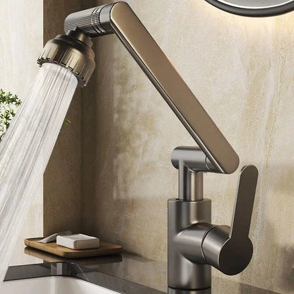 Universal Dual-Function Robotic Arm Kitchen Sink Faucet Hot/Cold Water Mixing Valve Bathroom Basin Tap