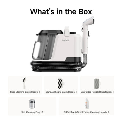 Uwant Y100 18KPa Carpet Cleaner Spray Brush Suction Portable Clean Machine for Sofa Car Shoe Pet Hair Odor Removal Self-Cleaning