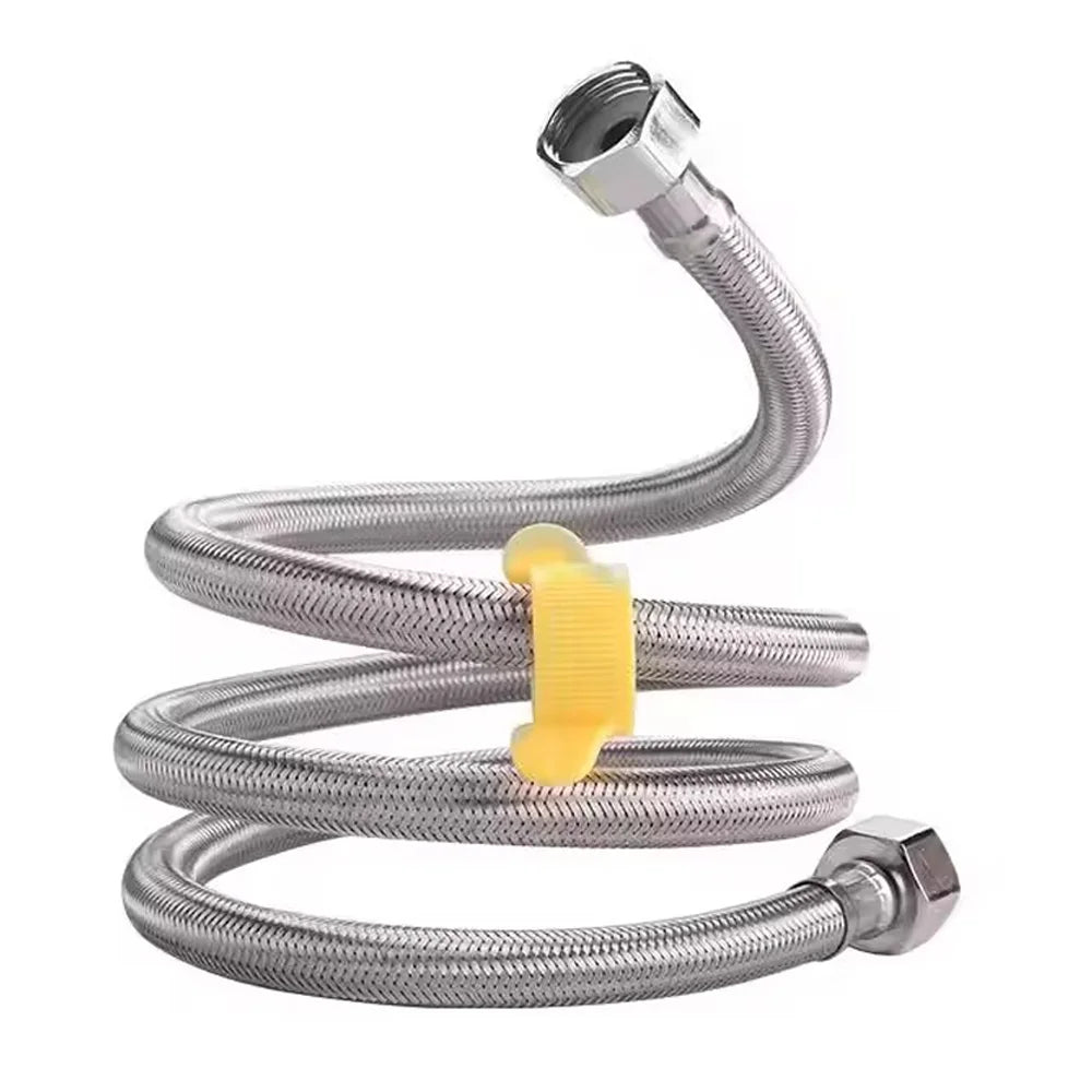 20/40/60/100/150/200cm G1/2'' Plumbing Explosion-Proof Flexible Braided Hose Anti-Winding Faucet Water Pipe For Kitchen Bathroom