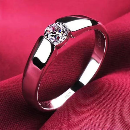 Anelli di lusso YHAMNI in oro bianco 18 carati, anello in argento massiccio 925 al 100%, fede nuziale con zirconi e diamanti di alta qualità per donna, regalo di gioielleria.