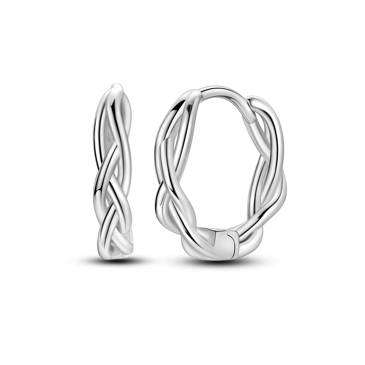 Orecchini a cerchio originali in argento 925 con stella, luna, trifoglio e farfalla con zirconi, perfetti per la creazione di gioielli e come regali di nozze per donne e ragazze.