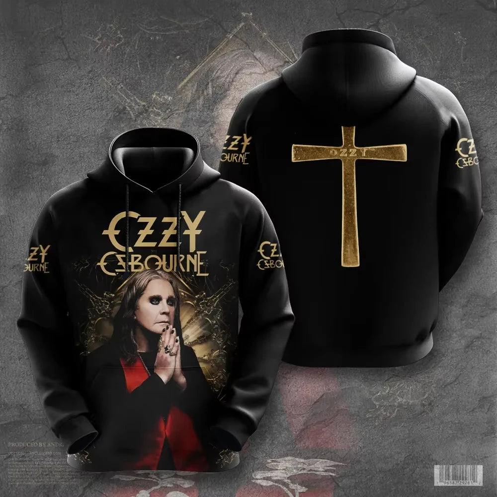 Felpa da uomo New Rock Ozzy Osbourne Band con stampa 3D Felpe da uomo e da donna Moda Street Felpa da donna Cappotto Hip Hop Sudadera