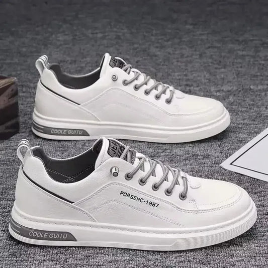 Nuove scarpe in tessuto versatili e di tendenza da uomo, nuove scarpe bianche traspiranti per la primavera, scarpe sportive e per il tempo libero da uomo, scarpe alla moda