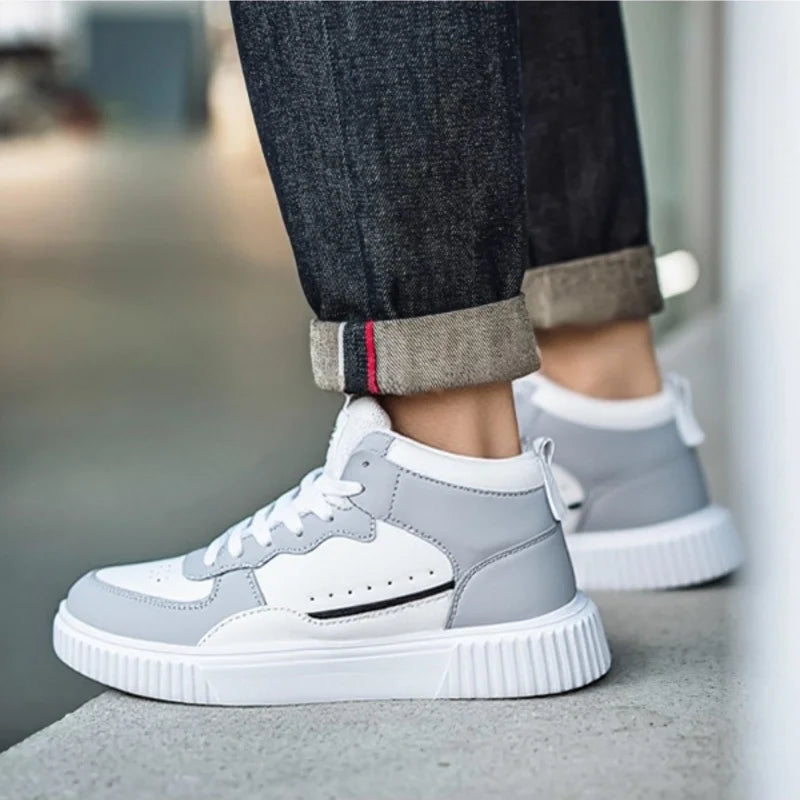 YRZL Scarpe casual da uomo Sneakers in pelle PU traspirante Scarpe bianche comode da passeggio Sport Zapatillas Hombre Fashion Flat