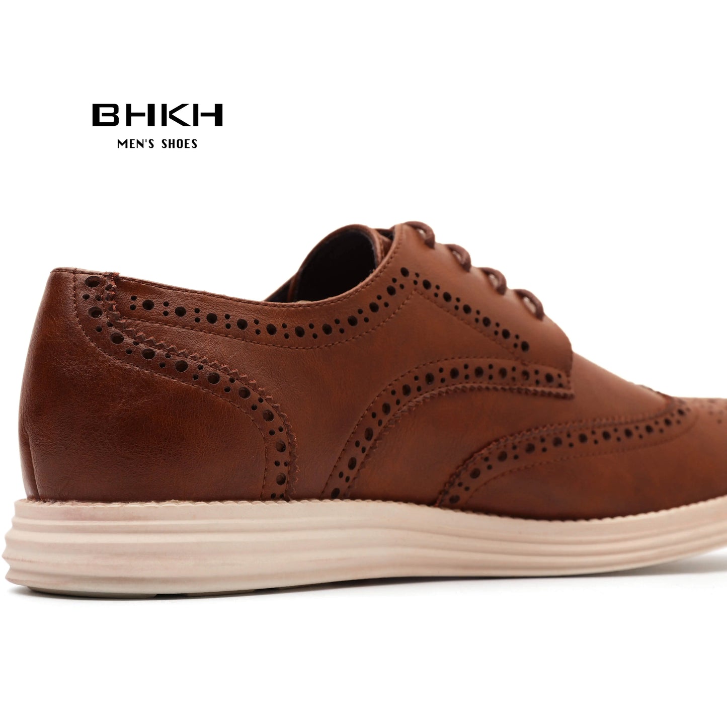 BHKH 2025 Autunno Scarpe eleganti da uomo in vera pelle, alla moda, con lacci, casual, scarpe eleganti da lavoro/ufficio, leggere