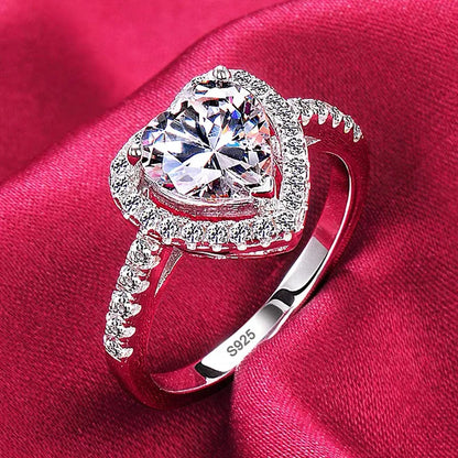 Anelli di lusso YHAMNI in oro bianco 18 carati, anello in argento massiccio 925 al 100%, fede nuziale con zirconi e diamanti di alta qualità per donna, regalo di gioielleria.