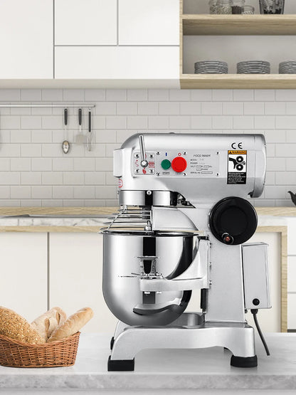 SucceBuy 10-30L Impastatrice elettrica in acciaio inox per panna e uova Frusta per cucina Frullatore per alimenti