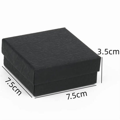Semplice portagioie per orecchini, anelli, bracciali e collane, in carta grigia e nera, espositore per gioielli, scatola organizer per gioielli.