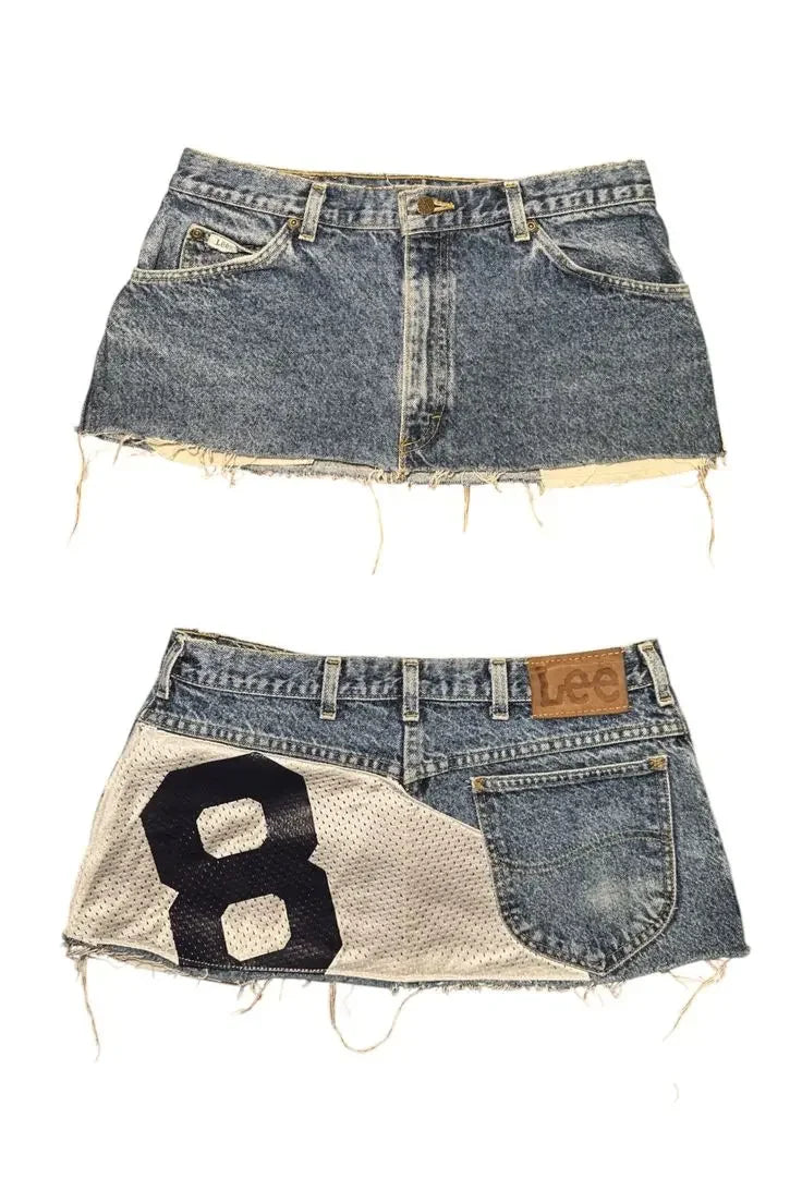 Denim shorts y2k vintage loose cloud pattern pocket printed skateboard jeans jeans short men hip hop streetwear