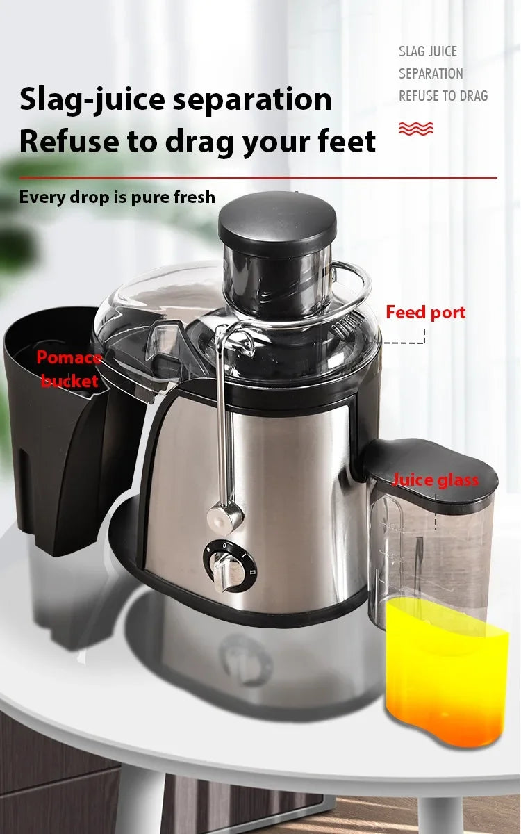 Estrattore di succo da 400 W, motore da 22000 giri/min con tramoggia larga 3" per frutta/verdura intera, spremiagrumi a 2 velocità, design facile da pulire