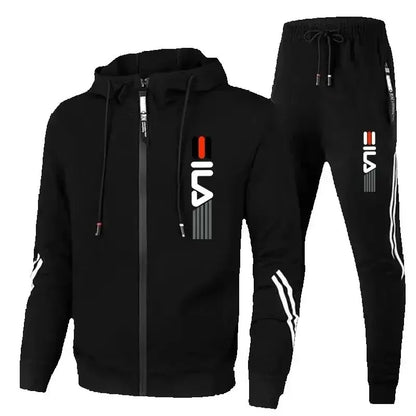 Completo sportivo da uomo per la primavera e l'autunno 2025: giacca sportiva casual + pantaloni sportivi, tuta sportiva alla moda e di tendenza.
