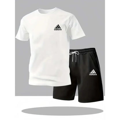 2025 summer fashion trend men's plus size two-piece casual and comfortable high-quality sports set